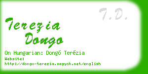 terezia dongo business card