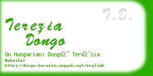 terezia dongo business card
